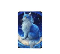 Stained Glass Blue White Cat Crescent Moon Car Air Fresheners 4 Pcs Hanging Scented Cards Fragrance Scented Cards For Car Aromatherapy Tablets