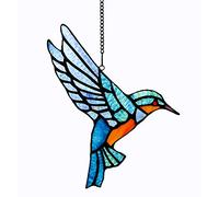 Stained Glass Bluebird Window Hanging Sun Catcher Ornament Bird, 9" x 6 1/2"