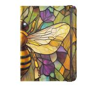 Stained Glass Bumble Bee Passport Cover with RFID Blocking Vaccine Case Protector Cover Ultra Slim