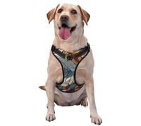 Stained Glass Cat No Pull Dog Harness Adjustable Reflective Oxford Easy Control Medium Large Dog Harness