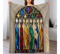 Stained Glass Cats Throw Blanket Stained Glass Warm Flannel Reading Nook