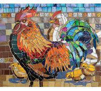 Stained Glass Chickens