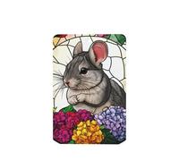 Stained Glass Chinchilla Flowers Car Air Fresheners 4 Pcs Hanging Scented Cards Fragrance Scented Cards For Car Aromatherapy Tablets