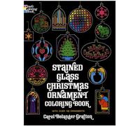 Stained Glass Christmas Ornament Coloring Book (Holiday Stained Glass Coloring Book)