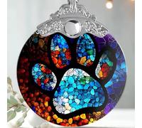 Stained Glass Christmas Ornaments, Jocidea Pet Ornaments for Christmas Tree, Christmas Tree Decor, Pet Lovers Gifts, Holiday Decor and Xmas Gifts Ideas
