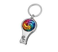 Stained Glass Circular Rainbow Spiral Nail Clippers Toenail Clipper Cutters Professional Nail Trimmer Nail Cuticle Cutter for Women Men