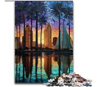Stained Glass City 1000 Pieces Jigsaw Puzzle For Adults Teens, Challenging Game for Is Ideal As A Gift for The Whole Family (50x75cm)