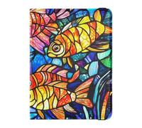 Stained Glass Colorful Fish Passport Holder Case Passport Cover Lightweight