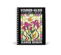 Stained Glass Coloring Book: Flower Designs