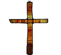 Stained Glass Crosses - Waterproof Shatterproof Crosses Wall Decor | Wall Crosses, Unique Crosses Car Hanger For Study, Living Rooms