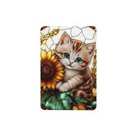 Stained Glass Cut Cat Sunflower Car Air Fresheners 4 Pcs Hanging Scented Cards Fragrance Scented Cards For Car Aromatherapy Tablets