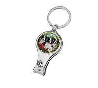 Stained Glass Cute Border Collies Dog Nail Clippers Toenail Clipper Cutters Professional Nail Trimmer Nail Cuticle Cutter for Women Men