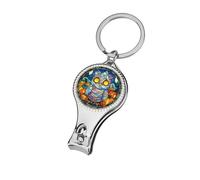 Stained Glass Cute Spooky Chicken Mummy Nail Clippers Toenail Clipper Cutters Professional Nail Trimmer Nail Cuticle Cutter for Women Men