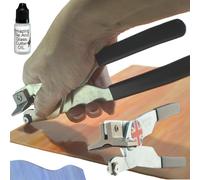 Stained Glass Cutter, Made in UK Professional 2-in-1 Stained Glass Cutting Tool with Built-in Running Pliers and Carbide Scoring Wheel - So No Reaching for Two Tools, Incl. Step-by-Step Cutting Guide