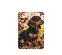 Stained Glass Dachshund Butterfly Car Air Fresheners 4 Pcs Hanging Scented Cards Fragrance Scented Cards For Car Aromatherapy Tablets