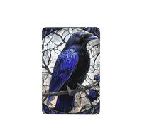Stained Glass Dark Blue Raven Gothic Car Air Fresheners 4 Pcs Hanging Scented Cards Fragrance Scented Cards For Car Aromatherapy Tablets