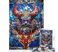 Stained Glass Demon 1000 Piece Jigsaw Puzzles Strengthen Cognitive Ability And Skill Soothing Serene Leisure Play (50x75cm)