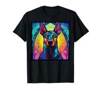 Stained Glass Doberman Pincher Dog Mom Dad New Puppy T-Shirt