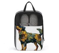 Stained Glass Dog Shoe Bag for Travel Daily Use Anti-dust Storage Carrier Golf Shoe Pouch