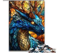 Stained Glass Dragon 1000 Piece Jigsaw Puzzle for Adults And Teenagers, Perfect for Game Nights, Colorful Toy for Home Gift (50x75cm)
