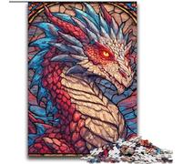 Stained Glass Dragon JigsawPuzzle 2000 Pieces for Teenagers, Educational Family Game Suitable for Desktop Decoration (70x100cm)