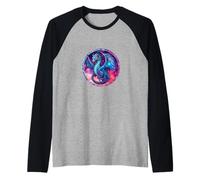 Stained Glass Dragon Raglan Baseball Tee