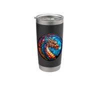 Stained Glass Dragon Stainless Steel Insulated Tumbler
