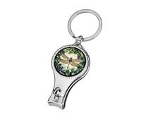 Stained Glass Dragonfly Light Green Nail Clippers Toenail Clipper Cutters Professional Nail Trimmer Nail Cuticle Cutter for Women Men