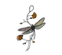 Stained Glass Dragonfly Window Hanging - Rainbow Colored Winged Suncatcher for Window Decoration, Ideal Nature Inspired Gift for Mother's Day (One Dragonfly)