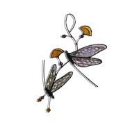 Stained Glass Dragonfly Window Hanging - Rainbow Colored Winged Suncatcher for Window Decoration, Ideal Nature Inspired Gift for Mother's Day (One Pair Dragonfly)