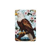 Stained Glass Eagle On Branch Flower Car Air Fresheners 4 Pcs Hanging Scented Cards Fragrance Scented Cards For Car Aromatherapy Tablets