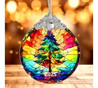 Stained Glass Effect, Christmas Tree 4 Inch Acrylic Ornament, White Elephant Gift Idea, Holiday Decor, Christmas Ornament 2025