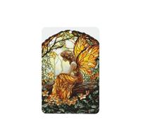 Stained Glass Fairy Flowers In The Forest Car Air Fresheners 4 Pcs Hanging Scented Cards Fragrance Scented Cards For Car Aromatherapy Tablets