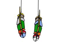 Stained Glass Feather Decoration For Window Suncatcher Gift Idea