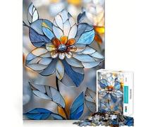 Stained Glass Flower Jigsaw Puzzles for Adults1000 Pieces Think Smart Toy Family Bond Accurate Cut Seasonal Gift (38x26cm)