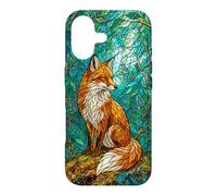 Stained Glass Fox Forest Woodland Mosaic Aesthetic Case for iPhone 17