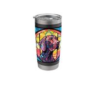 Stained Glass German Shorthair Pointer Dog Mom Dad New Puppy Stainless Steel Insulated Tumbler