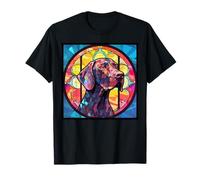 Stained Glass German Shorthair Pointer Dog Mom Dad New Puppy T-Shirt