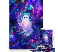 Stained Glass Ghost 1000 Piece Jigsaw Puzzles for Teenagers Logic Sense Toy Peaceful Fun Smooth Edge Creative Gift (38x52cm)
