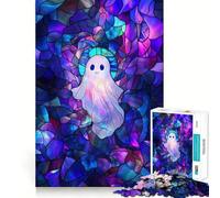 Stained Glass Ghost 1000 Piece Jigsaws for Adults Puzzle Intellect Toy Relaxing Fun Quality Cut Fine Art Piece (50x75cm)