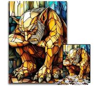 Stained Glass Goblin Piece Jigsaw Puzzle Challenging Puzzles Ideal for Family Fun RelaxationHoliday Gifts 1000 PCS(38x26cm)