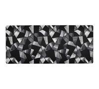Stained Glass Gray Black Classical Anti Slip pad Mouse for Desktop Essentials Keyboard Mouse mat 31.5 x 11.8in
