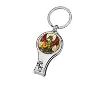 Stained Glass Green Dragon Playing A Guitar Nail Clippers Toenail Clipper Cutters Professional Nail Trimmer Nail Cuticle Cutter for Women Men