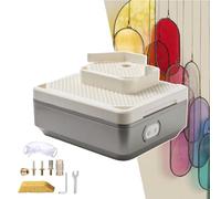 Stained Glass Grinder, 4200rpm Mini DIY Grinding Tool, Portable Dual-Layer Glass Grinding Kit with 4 Grinder Bits, 3-25mm Arc Grinding, for Glass Processing Arts