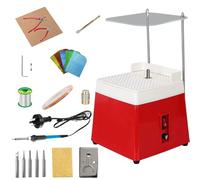 Stained Glass Grinder, 4200rpm Mini DIY Grinding Tool with 5/8" & 1" Grinder Bits & Acrylic Baffle, 65W for Enhanced Performance