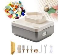 Stained Glass Grinder Machine 4200rpm, Dual Layer Auto Water Feed, 4 Grinder Bits for Drilling and Edge Refinement, Ideal for Glass Crafting Projects