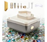 Stained Glass Grinder Machine - 4200RPM with Auto Water Feed - Dual-Layer Design and 4 Grinding Bits for Drilling and Edge Refining - Ideal for Stained Glass Craft