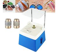 Stained Glass Grinder Machine,Power Stained Grinder,Mini Portable Stained Grinder Glass Art Grinding Tool with 5/8" & 1" Grinder Bits,with Baffle 110V-220V,Blue-220V
