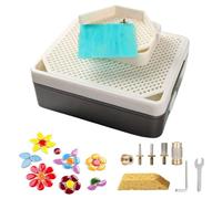 Stained Glass Grinder, Portable Polishing Machine with 4 Grinding Bits, Splash Guard, Drilling Function, Mini Electric Water Grinding Table for Ceramics and Jade
