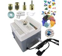 Stained Glass Grinder with 4 Grinding Heads and 180 Mesh Grinding Disc - Multi-Angle Tool for Polishing Glass Artwork